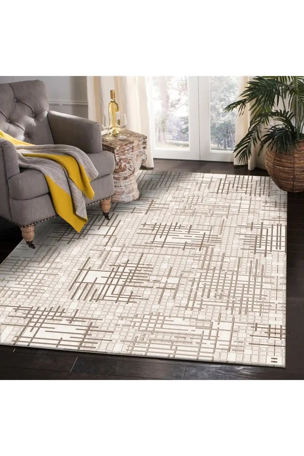 Sermod 10305 Süngerli Çizgili Modern Kaymaz Halı Örtüsü Özellikleri ve Avantajları