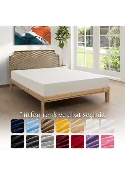 %100 Pamuklu Penye Çift Kişilik Lastikli Çarşaf Yatak Konforu ve Dayanıklılık İçin Uygun