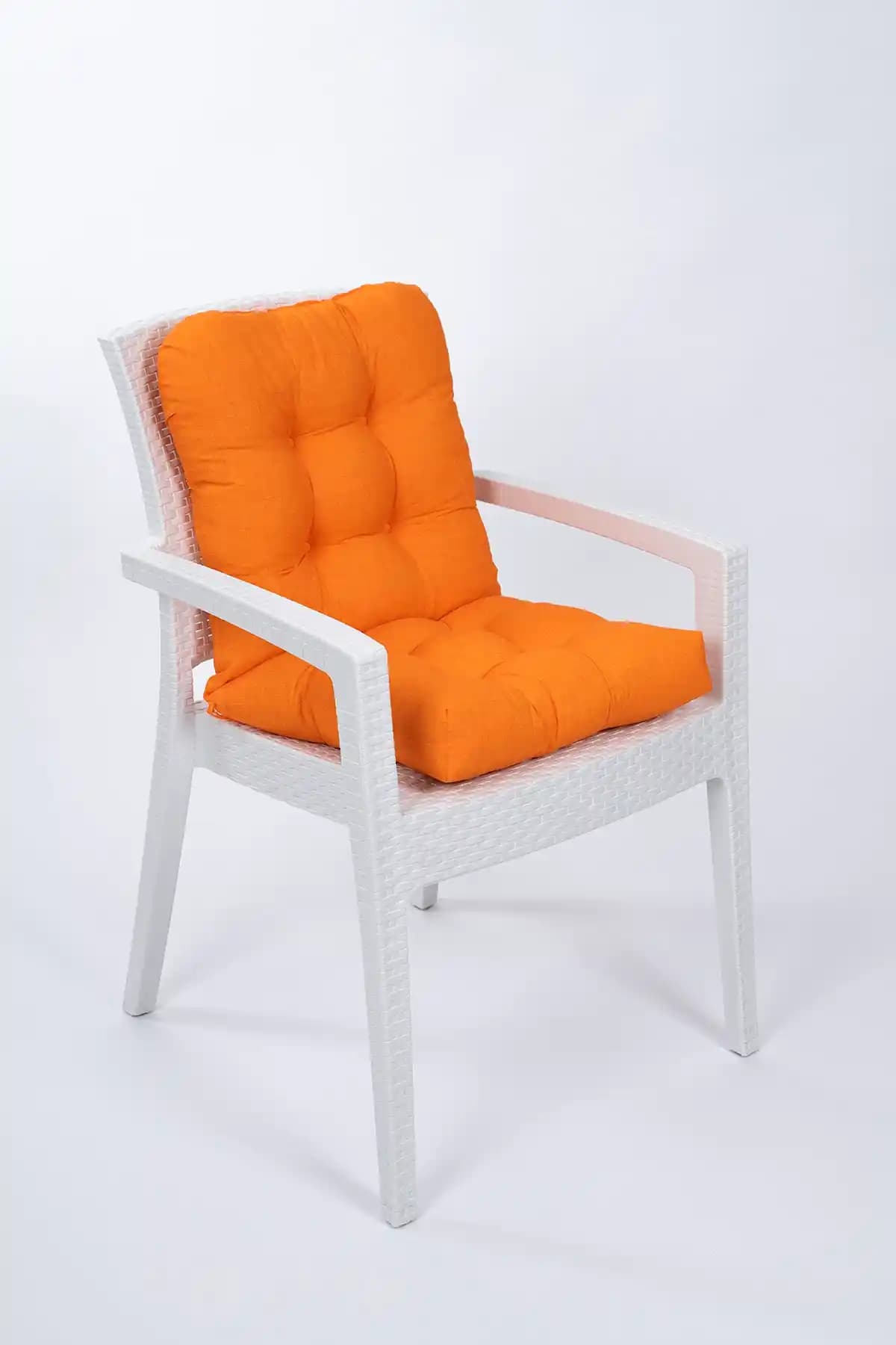 ALTINPAMUK Candy Pofidik Arkalıklı Turuncu Sandalye Minderi Estetik ve Konfor Sunar