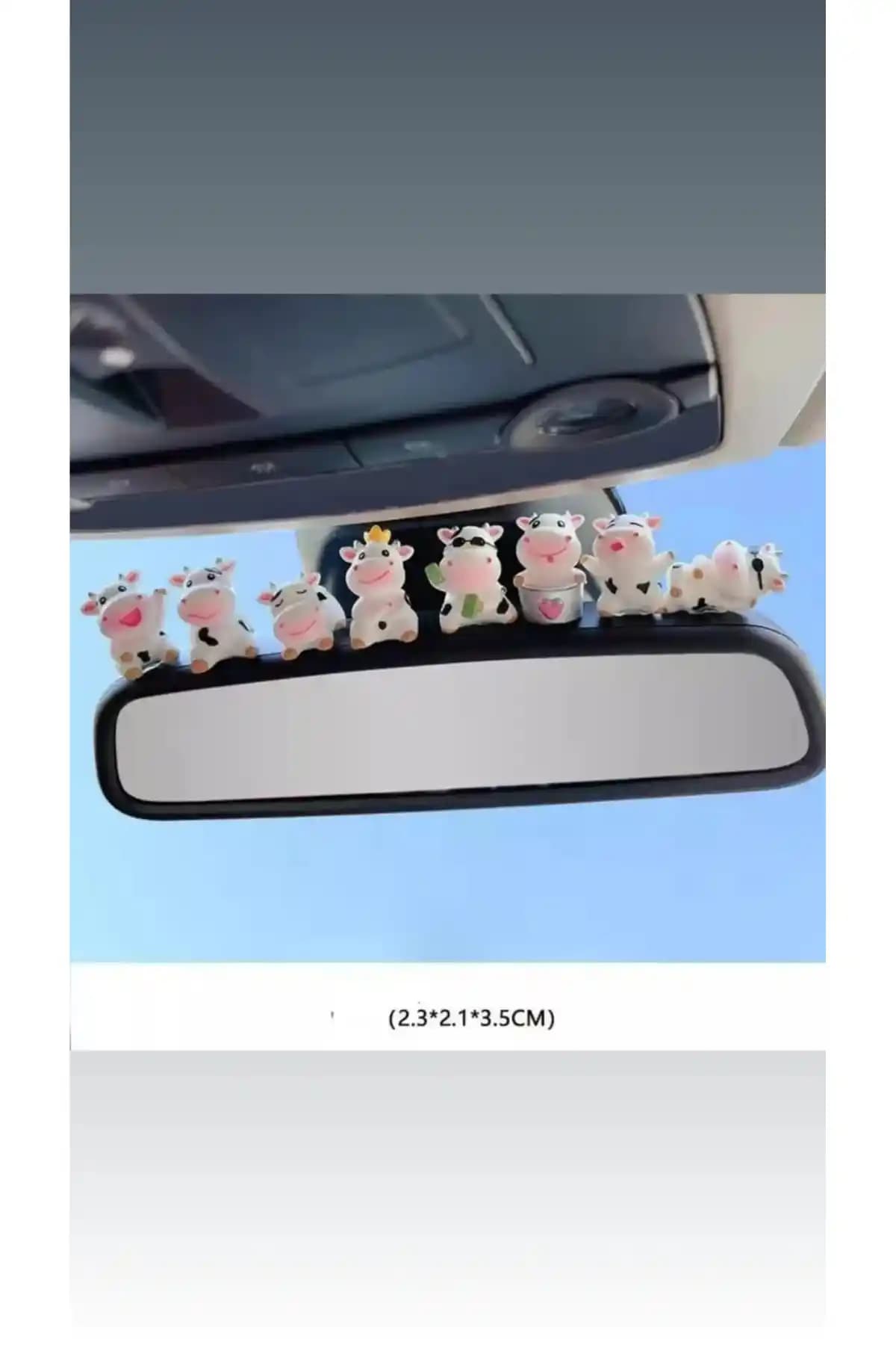 Araç İçi Dekorasyon Seti: Renkli ve Dayanıklı 5 Farklı İnek Figürü