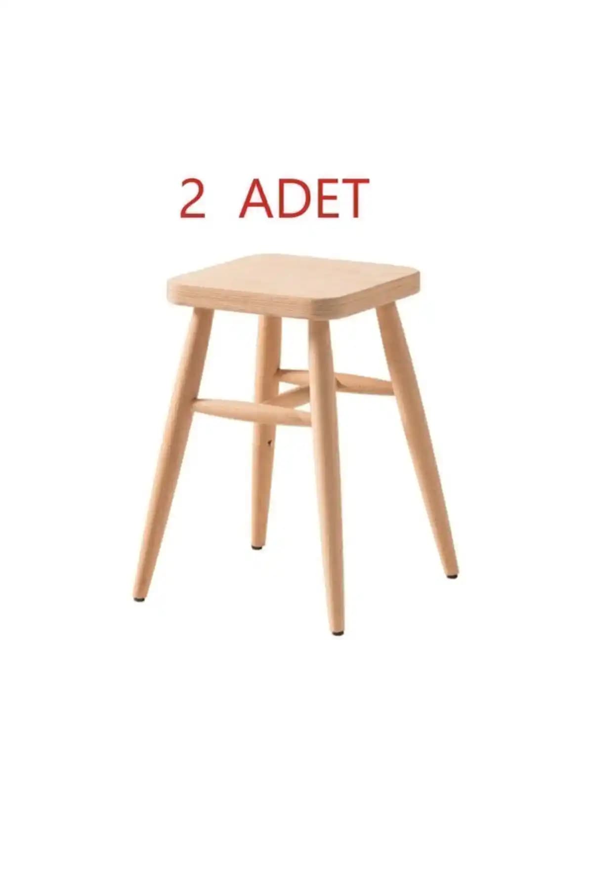 ASL HOME Kare Ahşap Tabure 45 Cm Estetik ve Dayanıklı İç Mekan Mobilyası