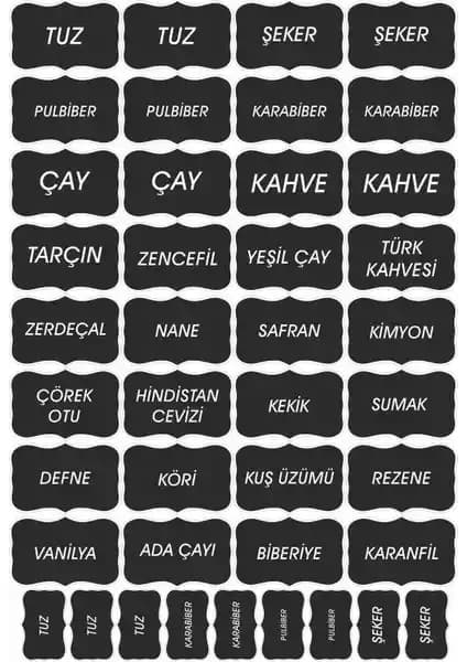 Baharatlık Sticker Seti: Dayanıklı ve Çok Yönlü Dekoratif Çözüm