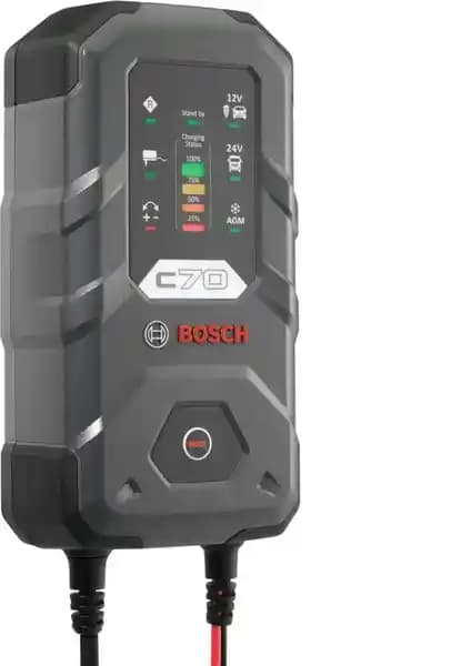 Bosch C70 Akü Şarj Cihazı 12/24V Yüksek Performans ve Güvenilirlik Sağlar