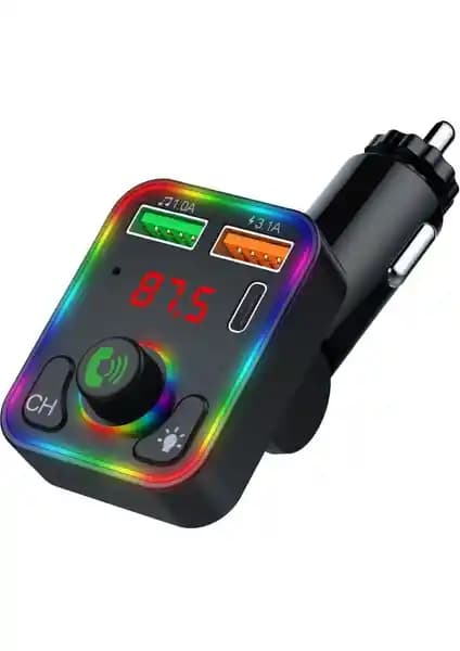 Concord C618 RGB Işıklı Bluetooth Transmitter: Hızlı Şarj ve Çoklu Bağlantı Özellikleri