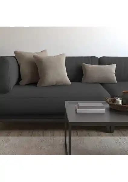 Demor Home Soft Serisi Açık Gri Kırlent Kılıfı Modern ve Şık Dekorasyon İçin Uygun