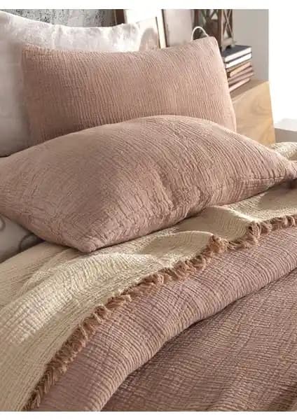Destiny Hometex ve Natural Meet Maya Müslin Çift Kişilik Yatak Örtüsü Karşılaştırması