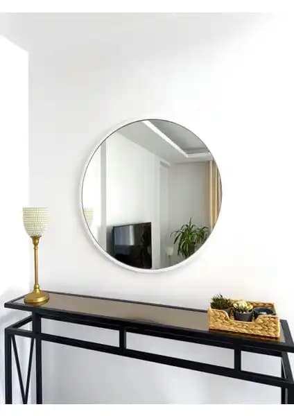 Effe Yapı Dekor Yuvarlak Aynalar Karşılaştırması Beyaz ve Altın Metal Çerçeve