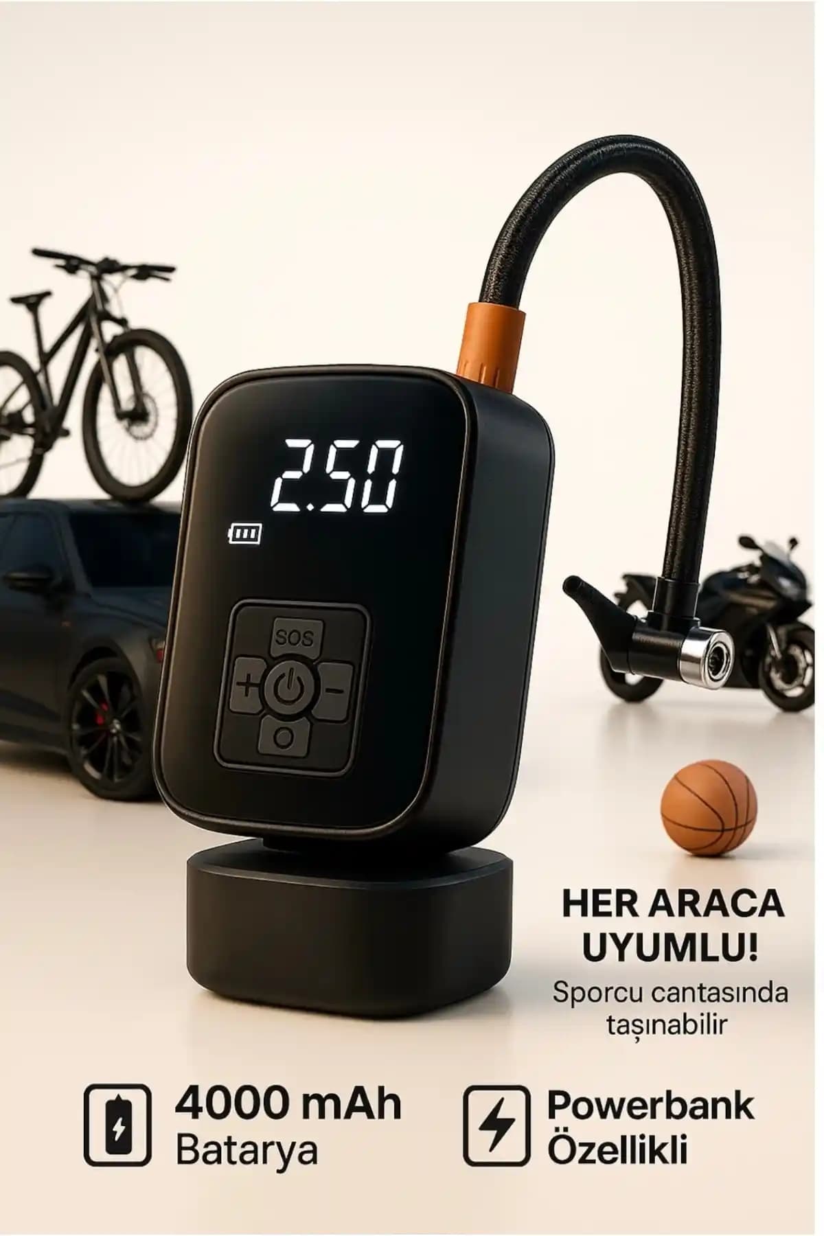 Enshall Kablosuz Dijital Taşınabilir Hava Kompresörü: Çok Yönlü ve Güçlü Çözüm