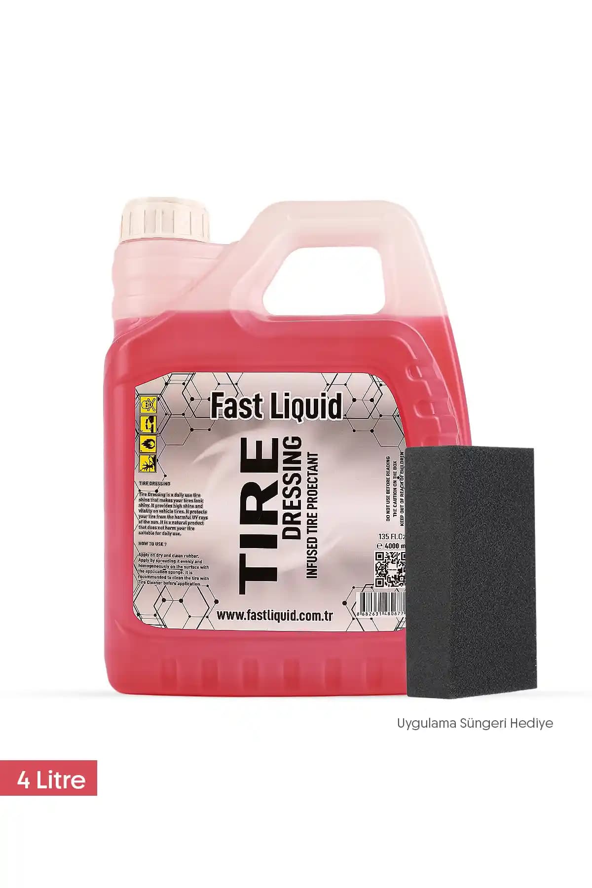 Fast Liquid Lastik Parlatıcı 4 Lt ile Uzun Süreli Parlaklık ve Koruma Sağlayın