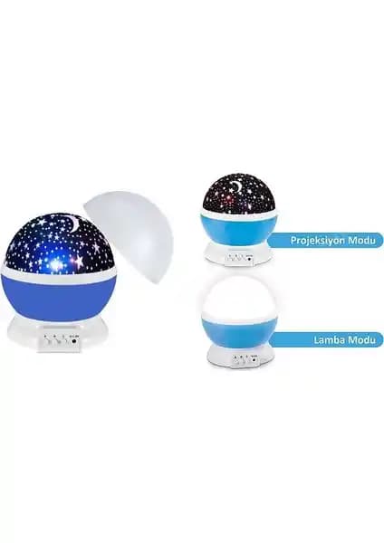 Greathings Dönen Star Master Renkli Yıldızlı Gökyüzü Projeksiyon Gece Lambası