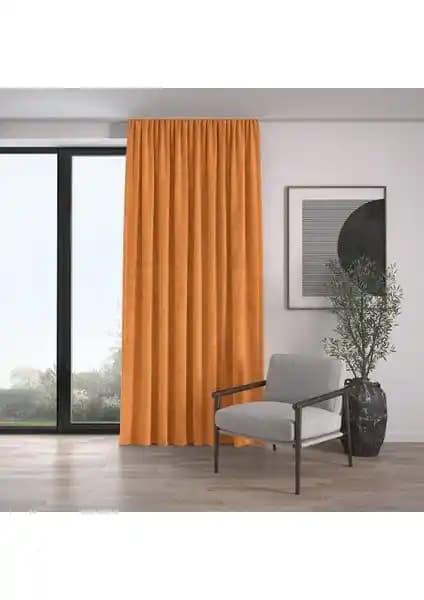 Kadife Görünümlü Perde Karşılaştırması: Portakal ve Taş Rengi Modellerin Özellikleri
