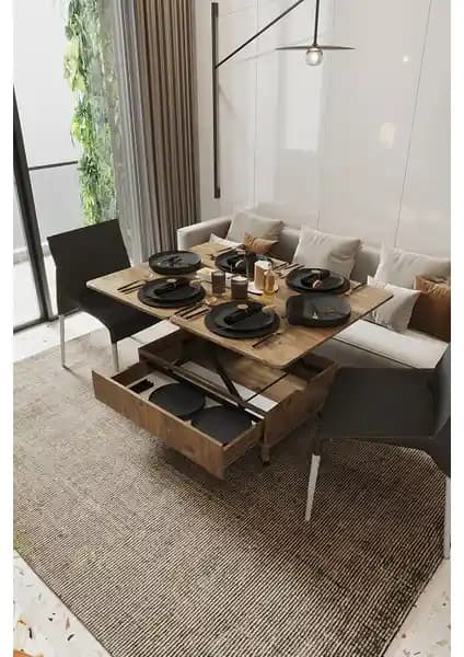 Kolexonline Nino Çekmeceli Akıllı Sehpa: Çok Fonksiyonlu Modern Tasarım ve Kullanım Kolaylığı