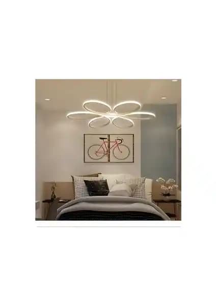 Liwora Stella Modern LEDli Beyaz Spor Avize İç Mekanlar İçin Estetik ve Fonksiyonel Tasarım