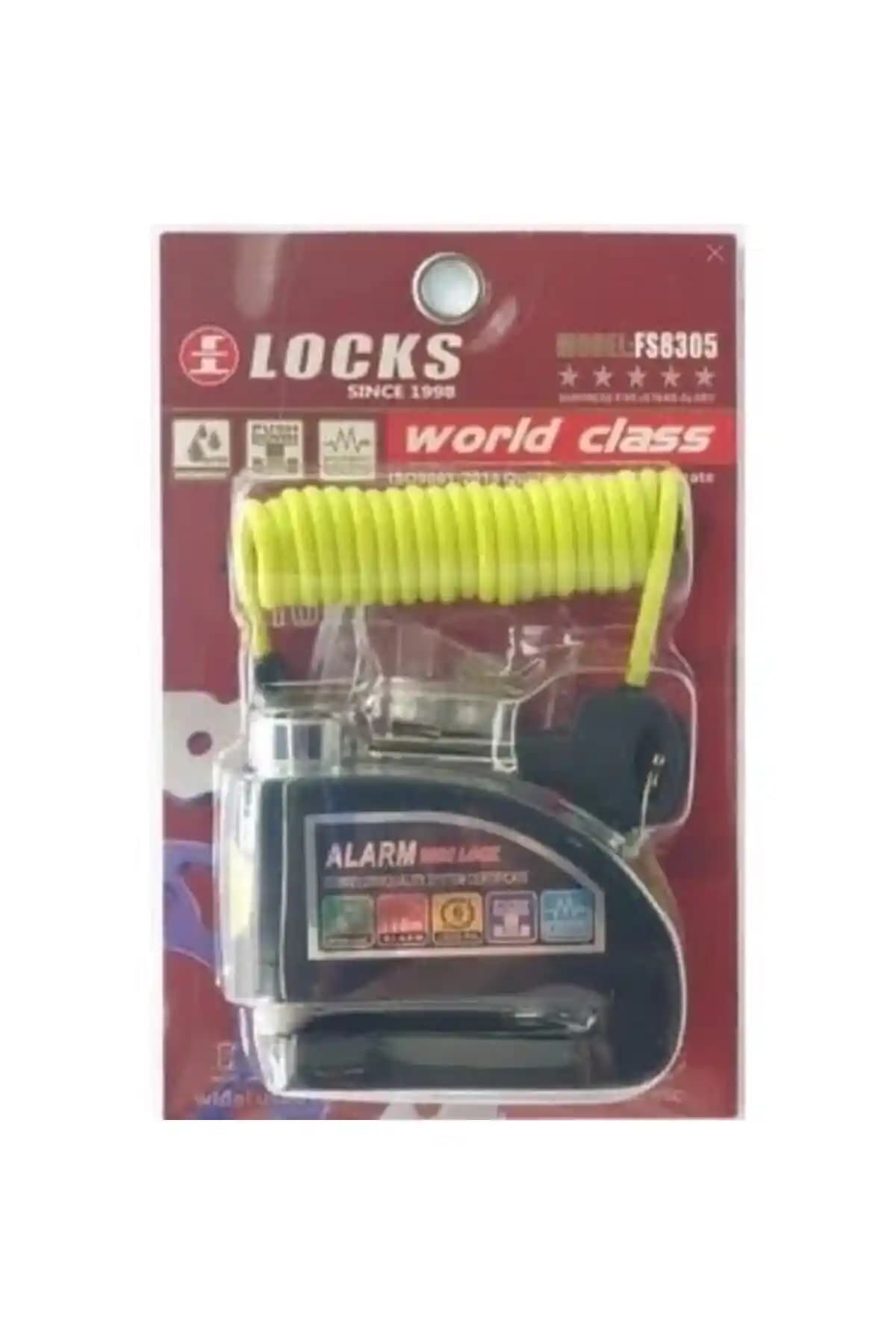 Locks FS8302 Alarmlı Disk Kilidi Motor Güvenliği İçin Dayanıklı ve Pratik Çözüm