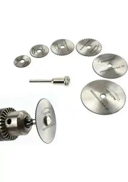 Mini Dairesel Testere Bıçağı 7'li Seti Çok Yönlü Kesim ve Hobi Projeleri İçin Uygun