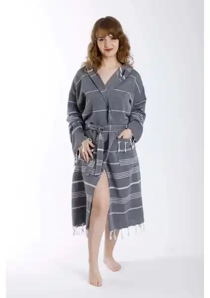 Mira Home Kapüşonlu Peştemal Bornoz: Doğal ve Konforlu Kullanım İçin İdeal Seçenek