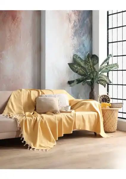 Miracolo Home Pamuklu Dekoratif Koltuk Kanepe Çekyat Örtüsü: Dayanıklı ve Estetik Tasarım