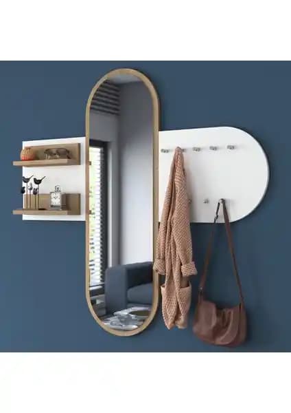 Modern ve Fonksiyonel Rani P3 Aynalı Duvar Askısı ile Giriş Alanlarınızı Şıklıkla Düzenleyin