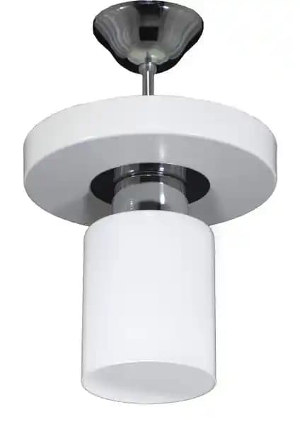 Modern ve Şık Beyaz Tekli Yuvarlak Lambadar Aydınlatma Çözümü