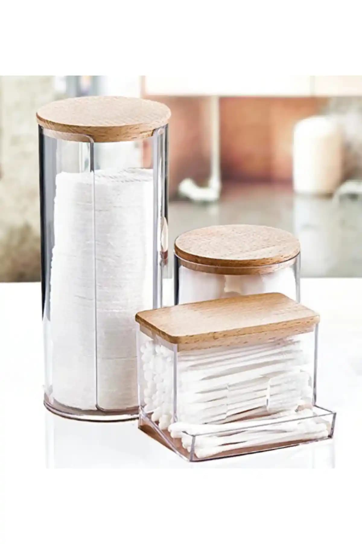 Omilife Ahşap Kapaklı Akrilik Kulak Pamuğu ve Diş İpi Organizeri İncelemesi