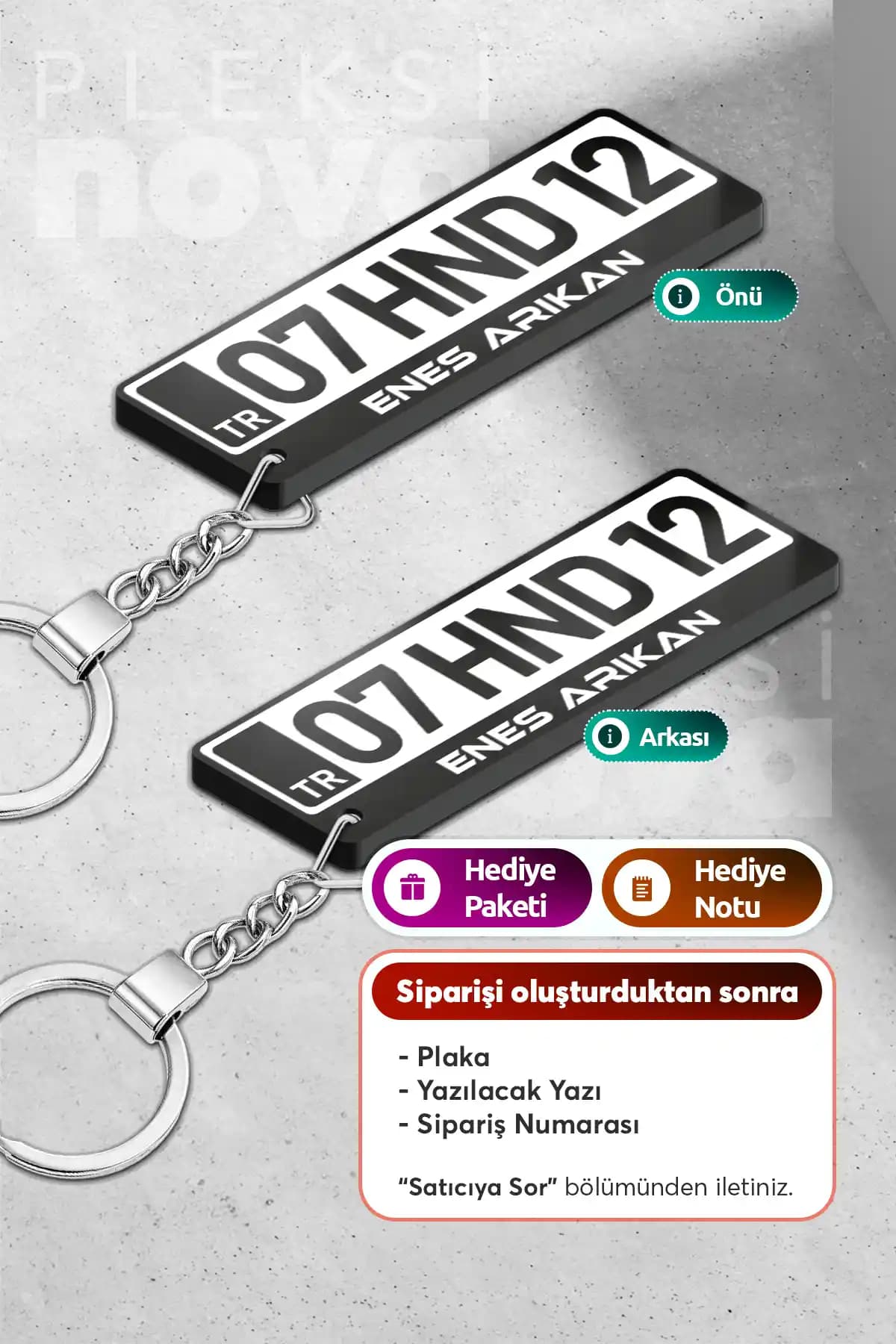 Pleksinova Kişiye Özel Beyaz Pleksi Anahtarlık Şıklık ve Dayanıklılık Sunar