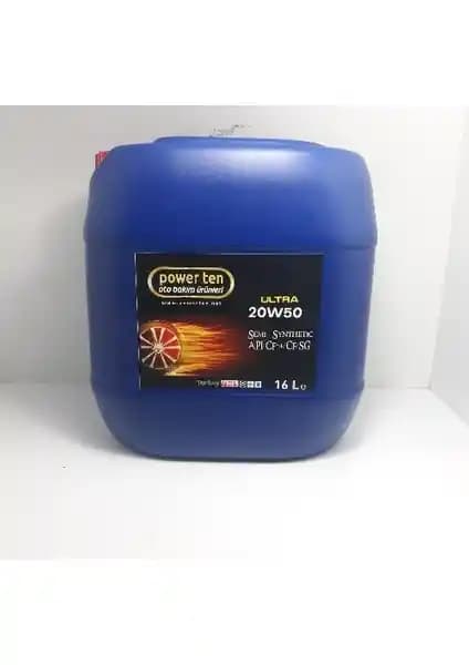Powerten 20W50 Motor Yağı 16 Litre Yüksek Performans ve Dayanıklılık Sağlar