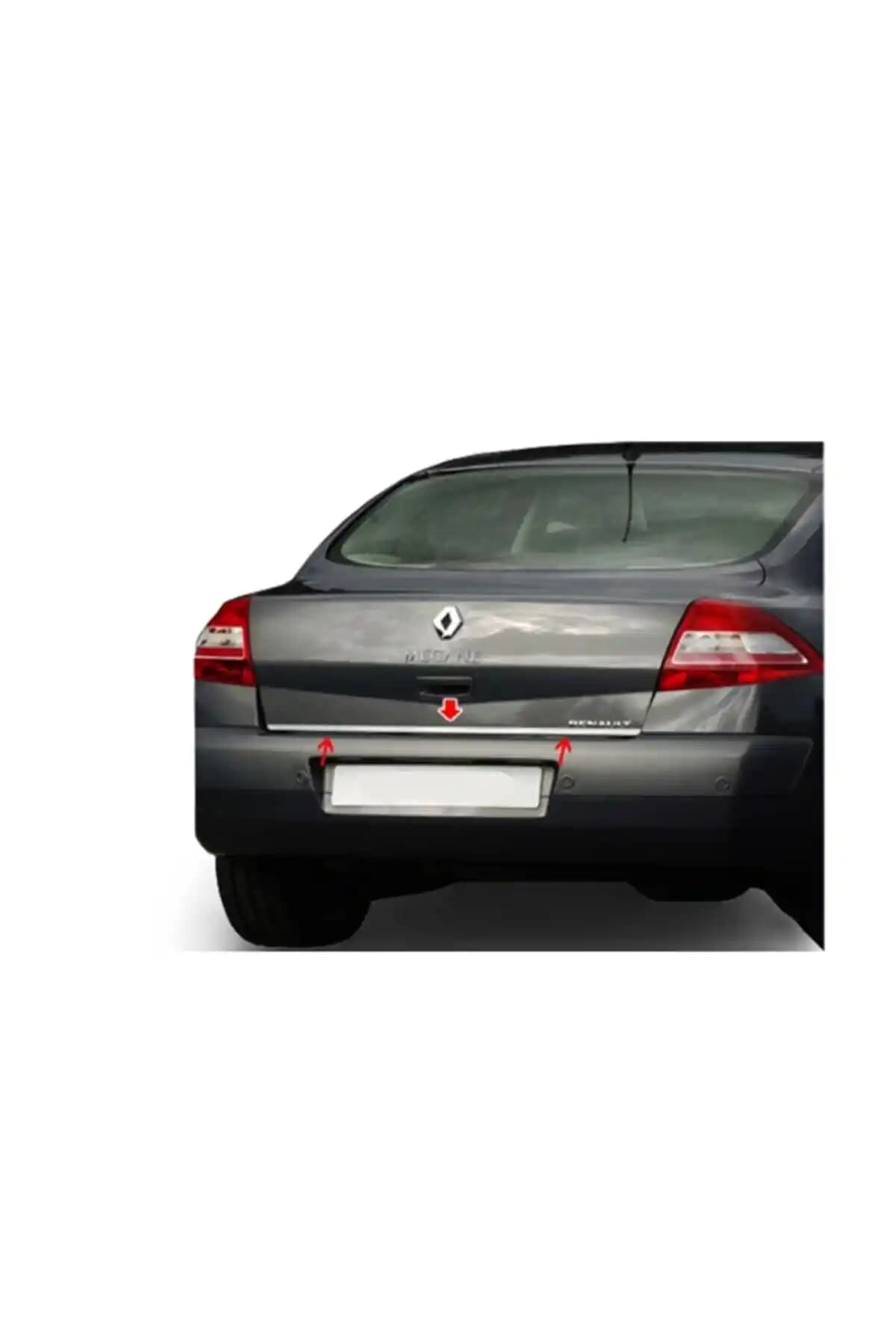 Renault Megane 2 Sedan İçin Paslanmaz Çelik Krom Bagaj Alt Çıtası Detaylı İnceleme