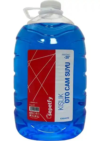 Sepetfy Kışlık Antifirizli Cam Suyu 5 Litre - Donma Önleyici ve Parfümlü Özelliklerle