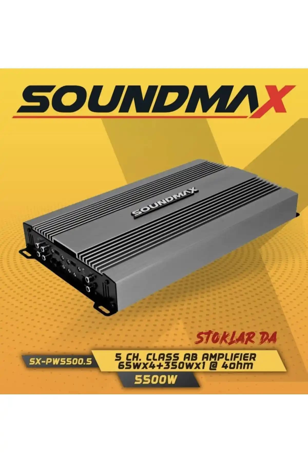 Soundmax SX-PW5500.5: Yüksek Güç Kapasiteli Profesyonel Otomotiv Amfisi