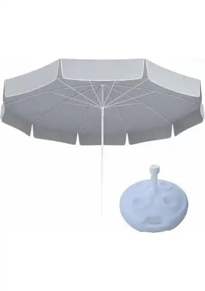 SUME 10 Telli Plaj Balkon Bahçe Şemsiyesi Dayanıklı ve Rüzgar Dayanıklı Geniş Gölgelik