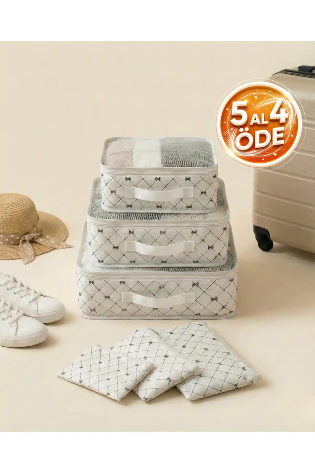 Textia Home 6'lı Valiz İçi Düzenleyici Seti: Seyahatlerde Pratik ve Şık Çözüm