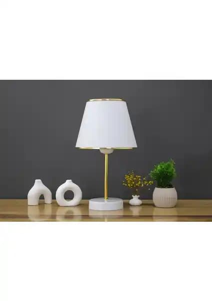 Vivido Abajur Modelleri: Beyaz Gold Safir ve Siyah Modern Yatak Odası Abajurları