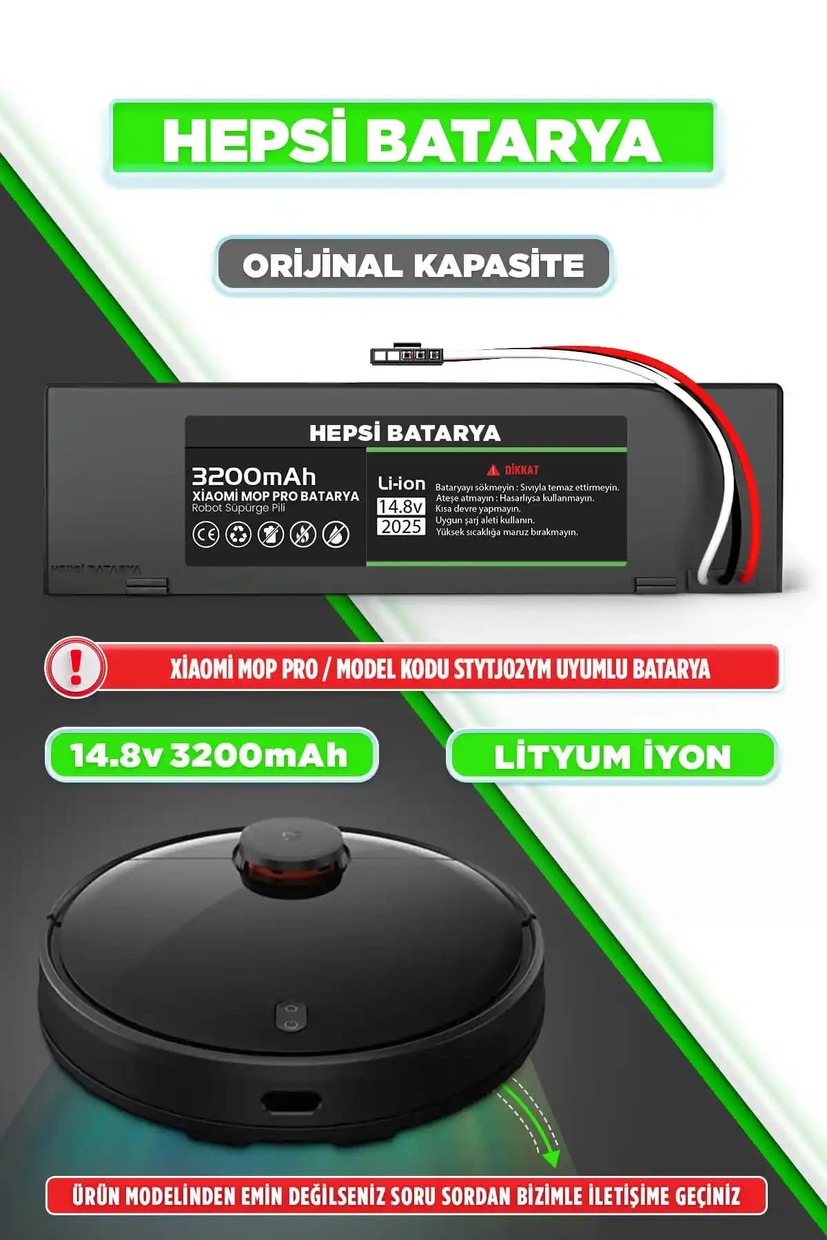 Xiaomi Mi Vacuum Mop Pro Uyumlu Akıllı Robot Süpürge Bataryası Performans ve Kullanım Özellikleri