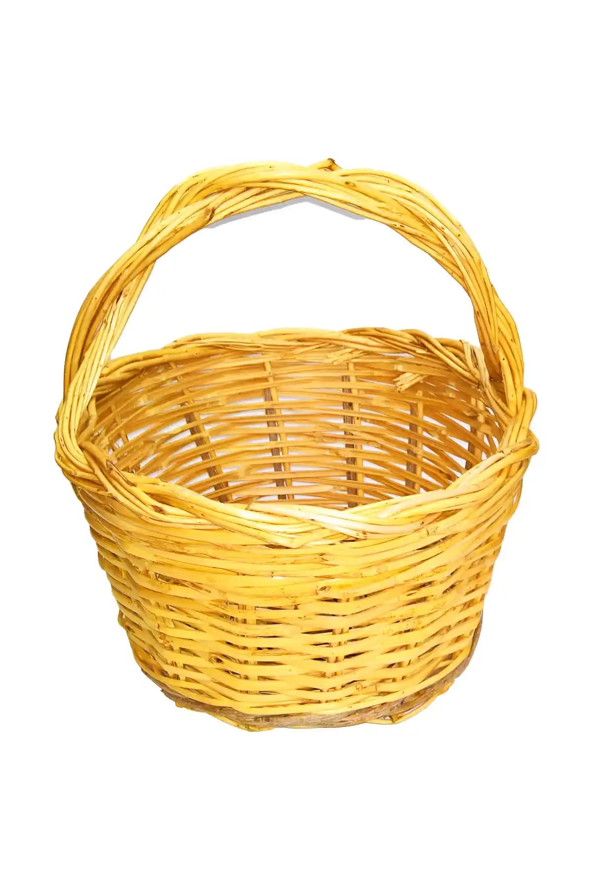 Yalova Ambalaj Doğal El Örmesi Balkon ve Manav Sepeti 34x34 cm dayanıklı ve şık tasarım
