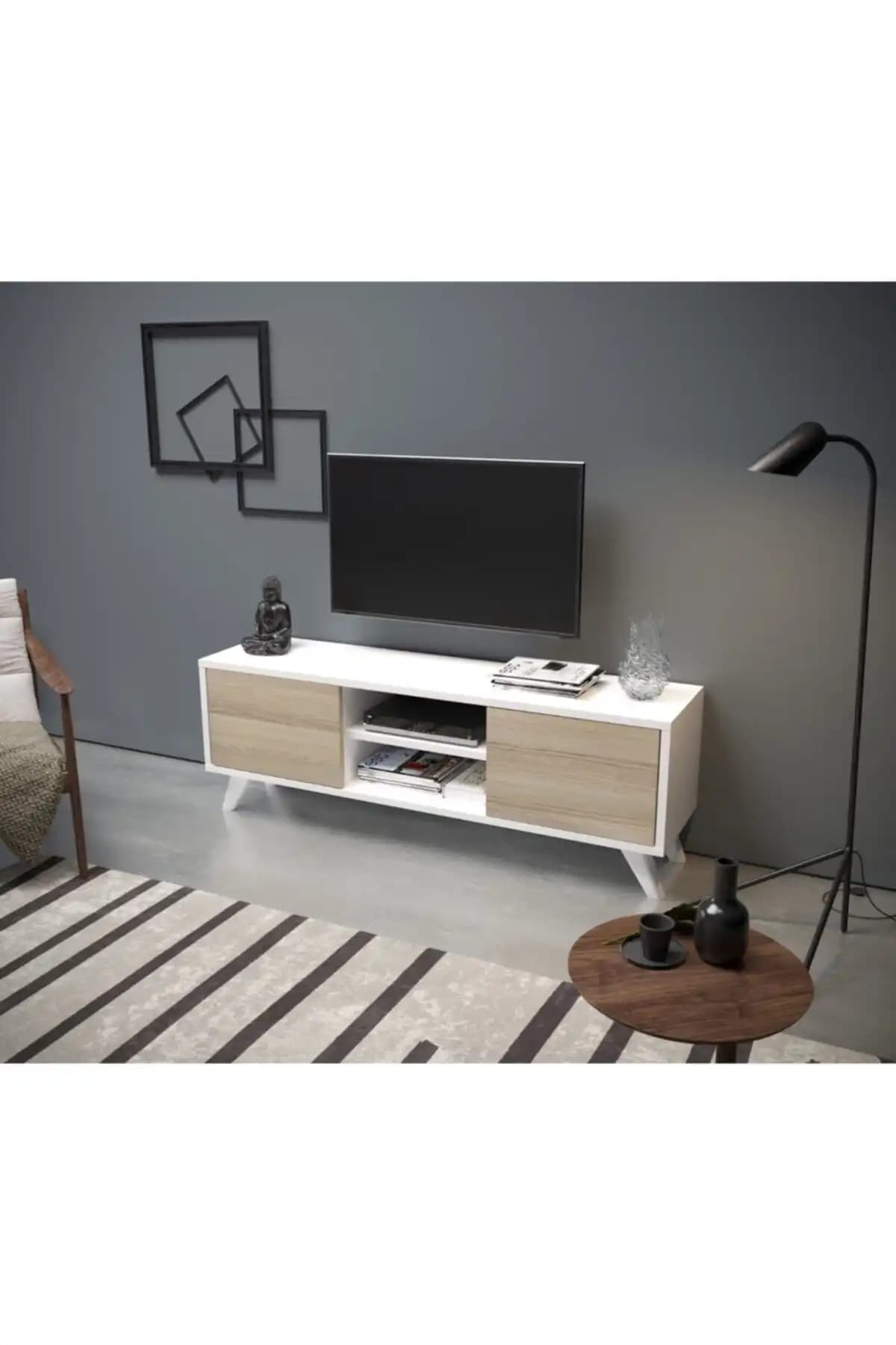 IRMAK MOBİLYA Defne TV Sehpası: Modern ve Fonksiyonel Tasarımla Dekorasyonunuza Şıklık Katar