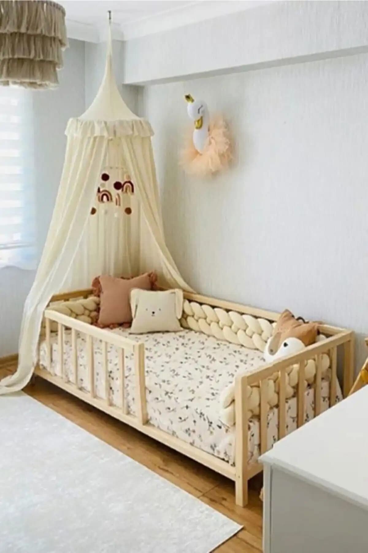 Loolpi Home Unisex Montessori Bebek ve Çocuk Karyolası Doğal ve Güvenli Uyku Alanı