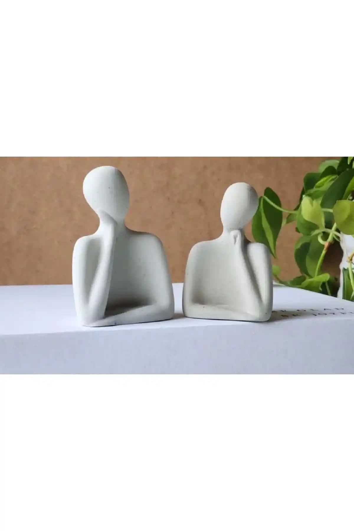 Genel Markalar Dekoratif Çift Obje Biblo: Rustik Stil ve El İşçiliğiyle Şık Süs