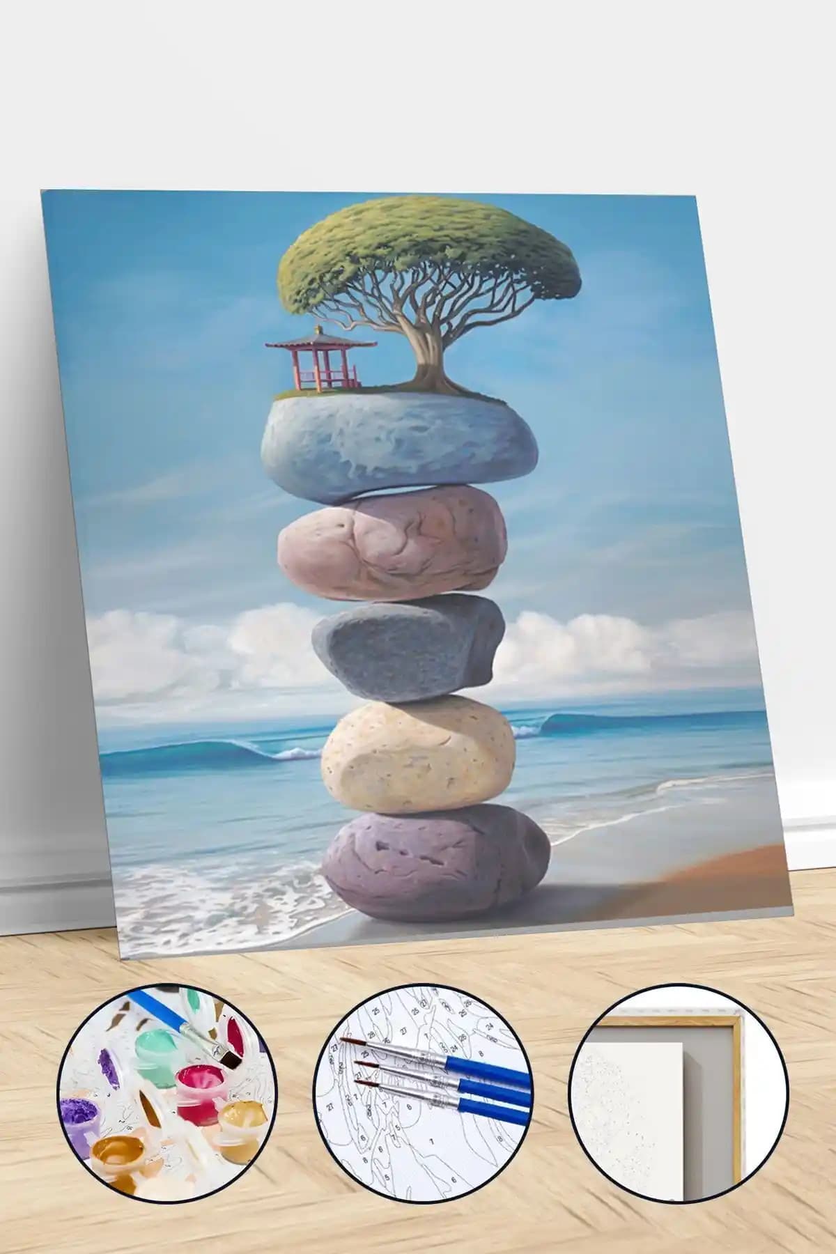 Kendinyaphobi Huzurlu Yaşamak Sayılarla Boyama Seti Doğa Temalı ve Kolay Kullanımlı