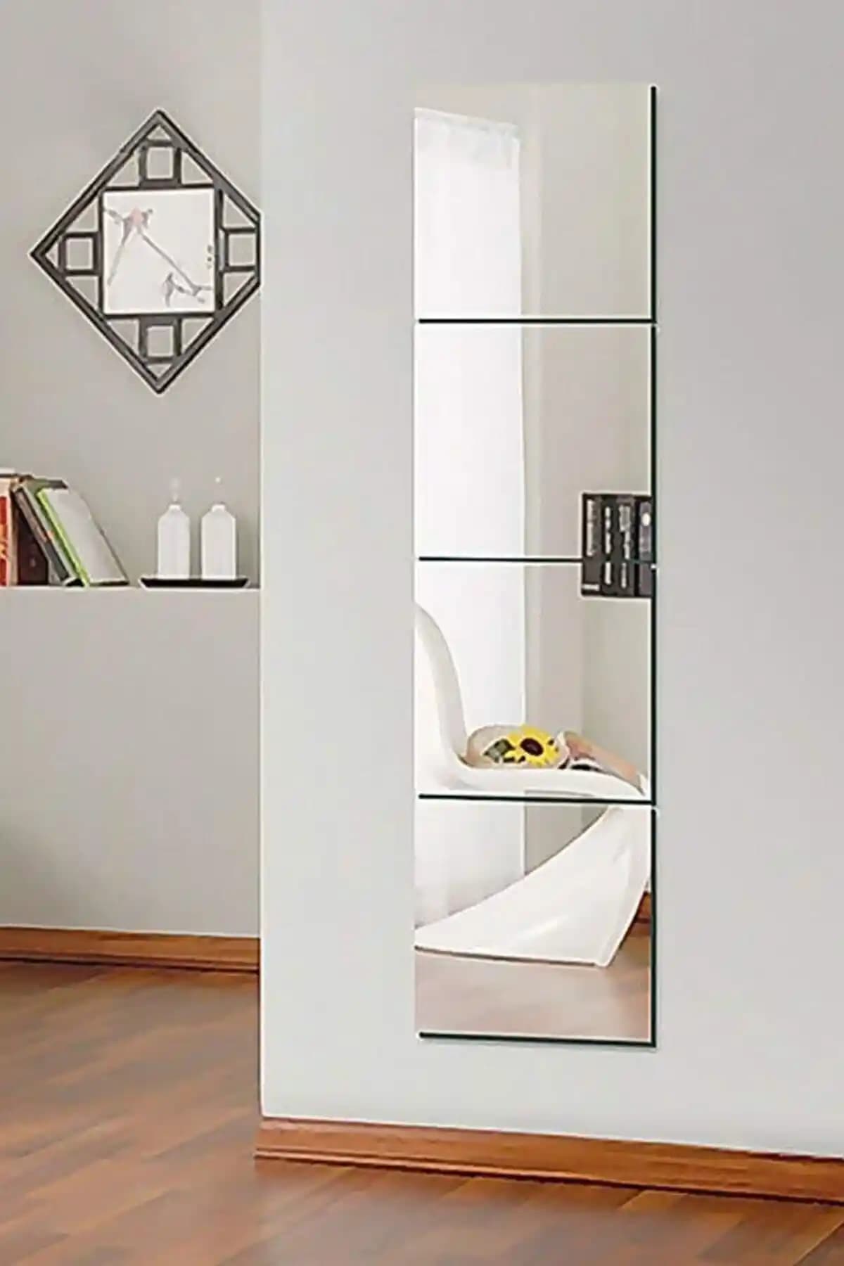 Mirrorline Dekoratif Kare 25x25 Cm Duvar Aynası Modern ve Şık Tasarım
