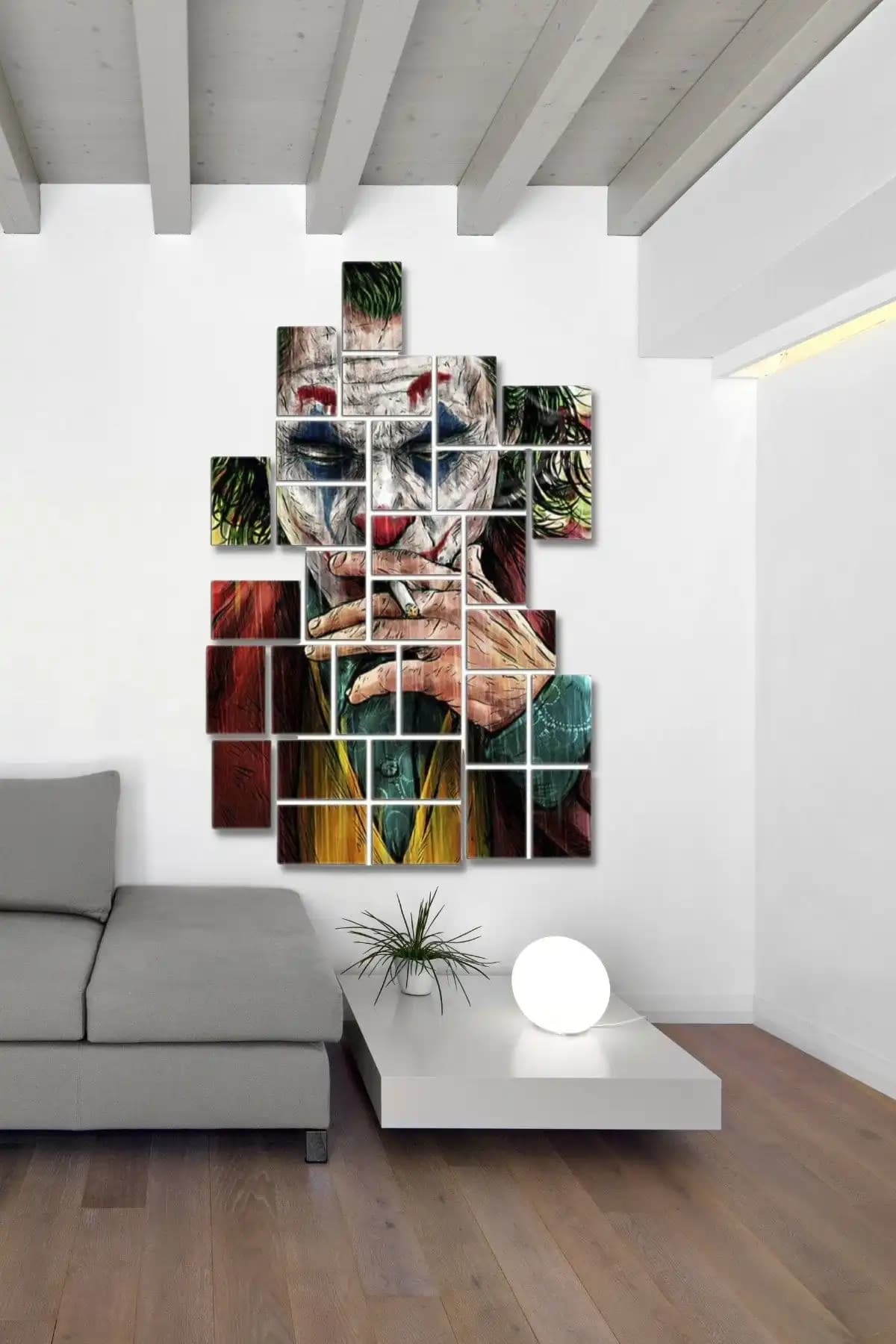 NT Handmade 30 Parça Puzzle Tablo Seti Modern Çocuk ve Oda Dekorasyonu İçin