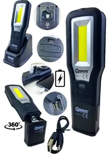 Lieber German Arm 550 Lümen Powerbank ve Ultra Mor Işıklı Çok Amaçlı Fener Özellikleri