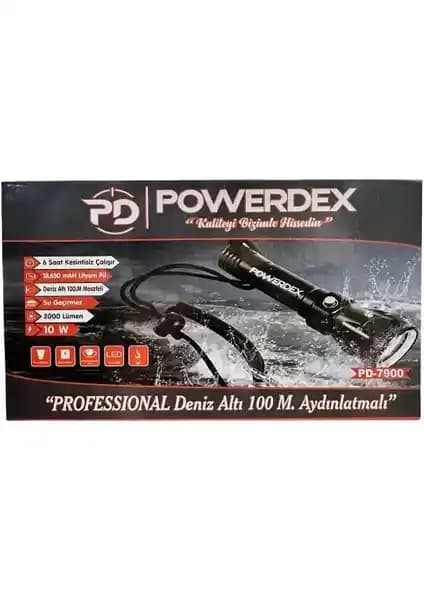 Powerdex PD-7900 Şarjlı Su Altı Dalış El Feneri: Güçlü ve Dayanıklı Outdoor Aksesuarı