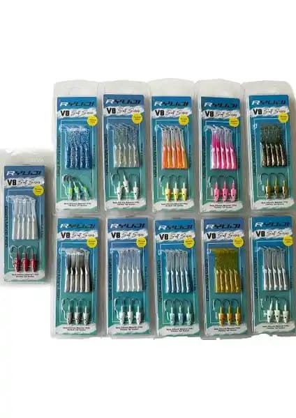 Ryuji V8 8cm 5.5gr Silikon Yem: Çok Renkli ve Yüksek Performanslı Balık Avı Yemi