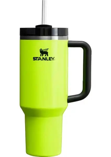 Stanley Quencher Pipetli Termos 1,18 Lt Neon Sarı - Günlük Kullanım İçin Dayanıklı ve Şık