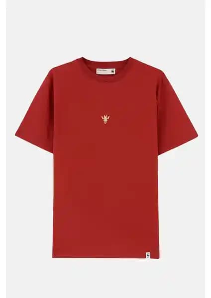 WWF Market Zürafa Hafif Kiremit Renk Tişört Doğa ve Hayvan Sevgisi ile Şık ve Rahat Giyim