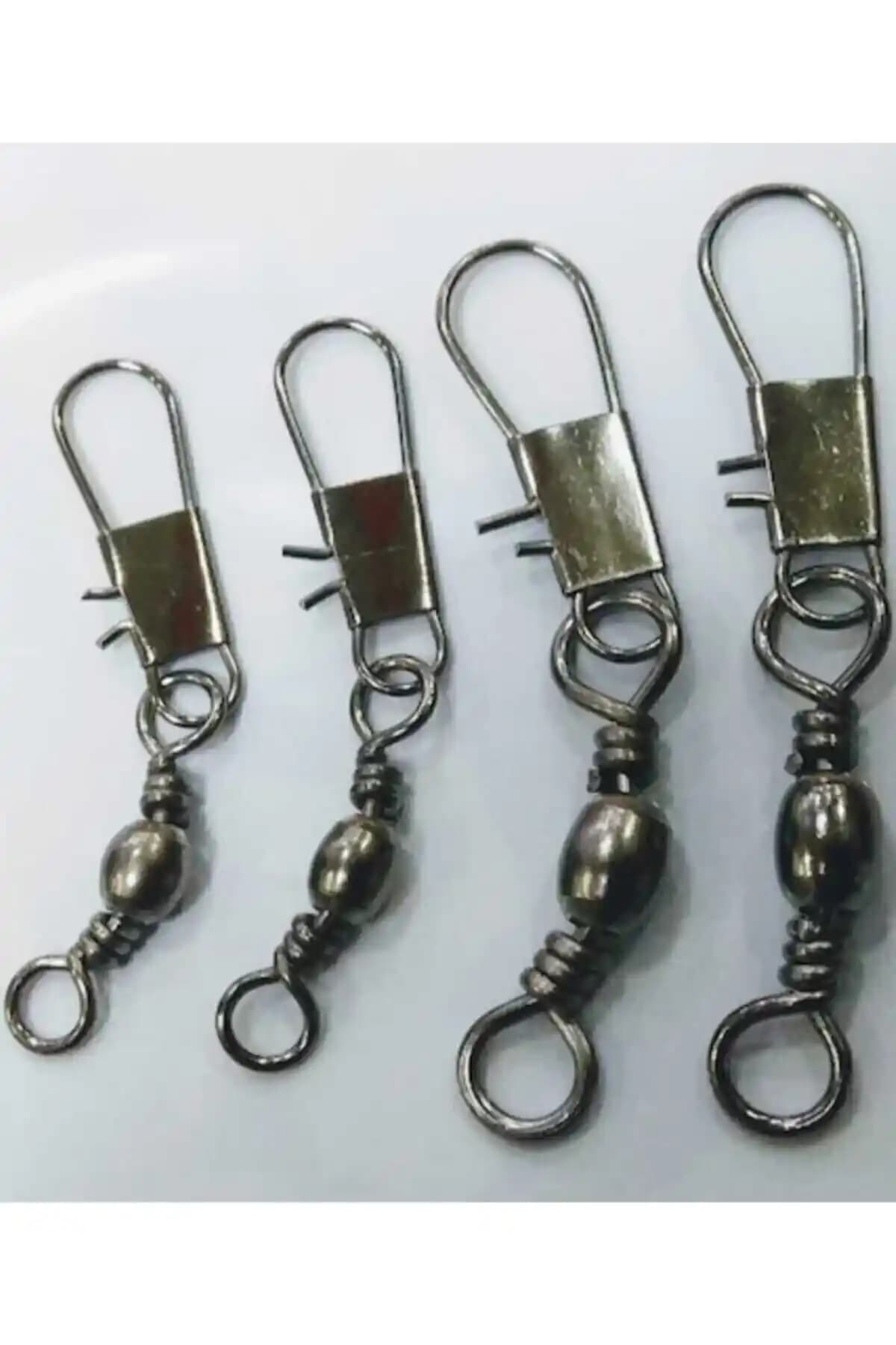 BAUER Kilitli Klipsli Fırdöndü Seti 10'lu Paket Balıkçılık İçin Dayanıklı ve Kullanışlı Ekipman