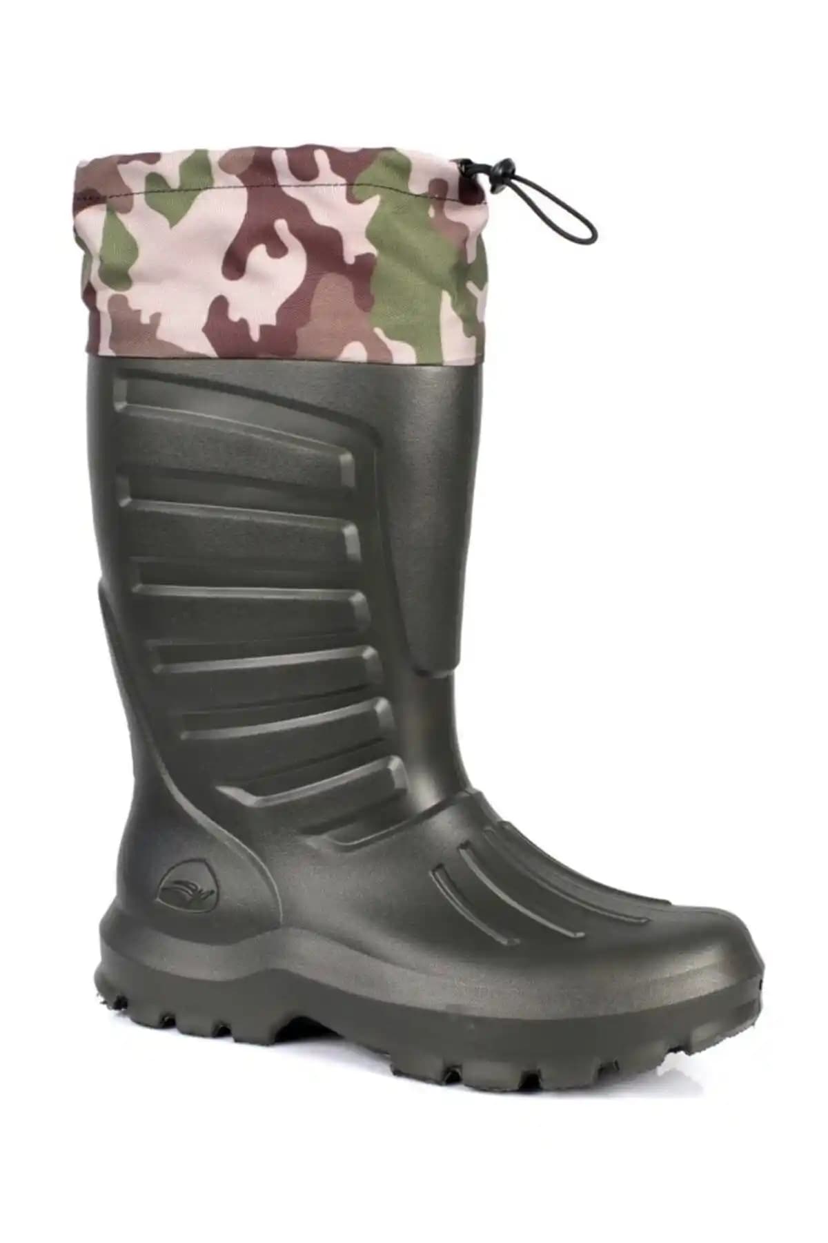 Genel Markalar Erkek Haki Termal Eva Çizme - Dayanıklı ve Sıcak Tutucu Kış Ayakkabısı