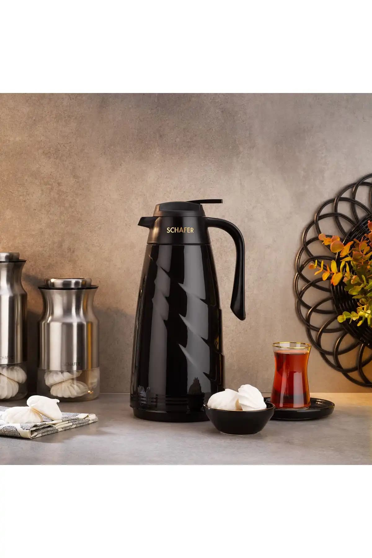Schafer Kitchenhouse Mimoza Cam Termos: Şık ve Dayanıklı Sıcaklık Tutucu 1,5 Litre