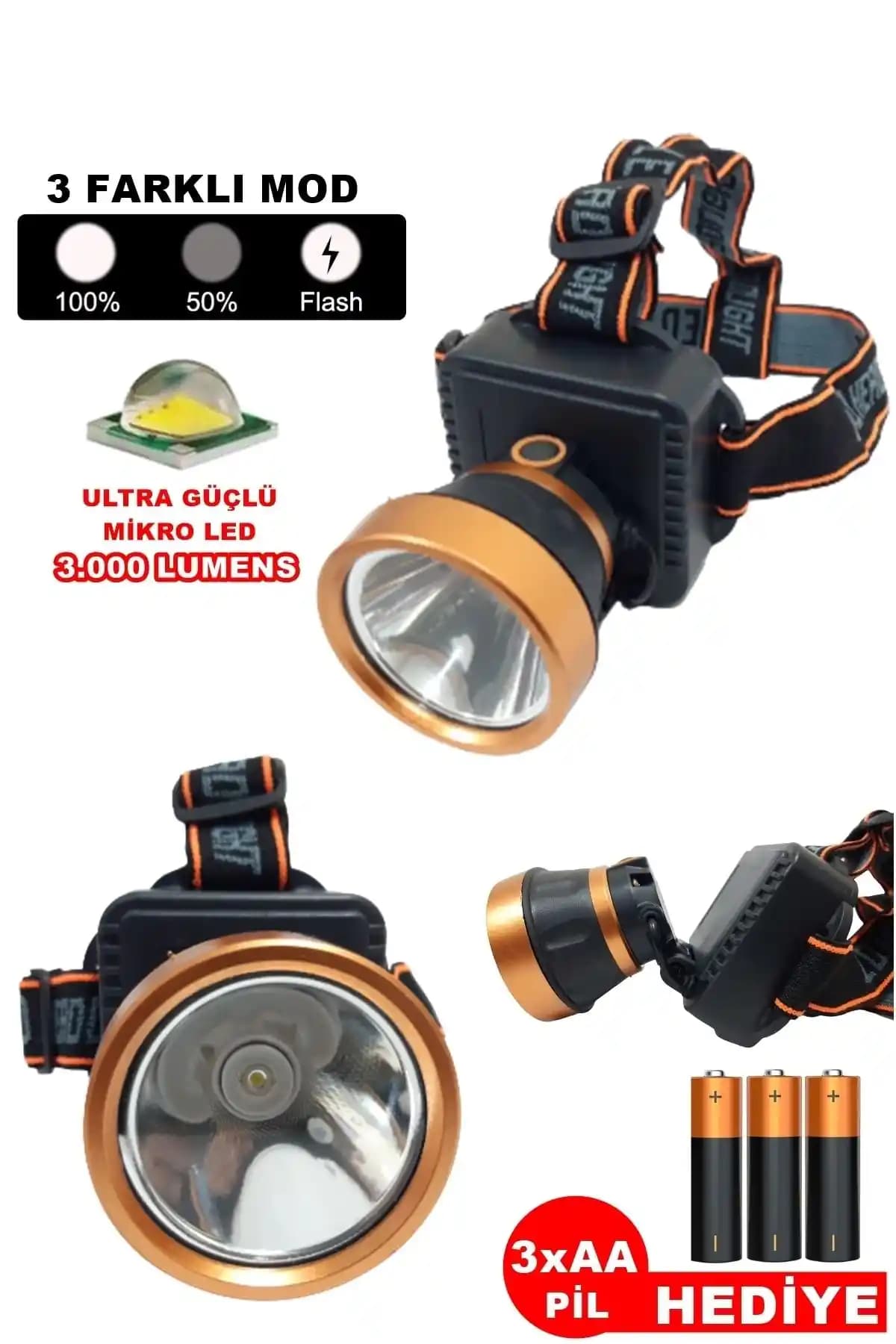 Yopigo Or-2810 Kafa Feneri: Güçlü LED Teknolojisi ve Uzun Menzil ile Dayanıklı Aydınlatma