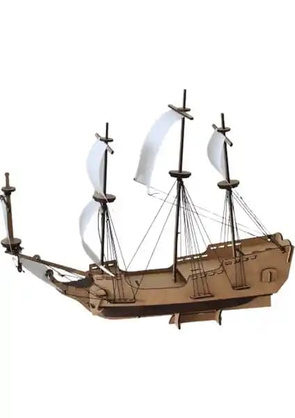 3D Ahşap Korsan Gemi Puzzle: Eğlenceli ve Eğitici Dekorasyon ve Öğrenme Aracı